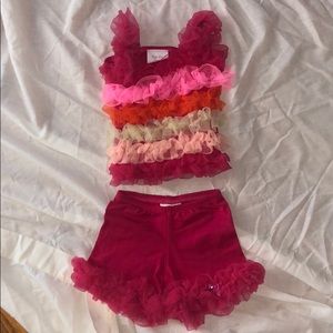 Kaiya Eve ruffle tank and shorts set